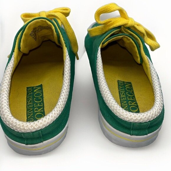 University of Oregon Green & Yellow No-back Sneaks Size Ladies 8 (M6) Go Ducks!! - Picture 4 of 11